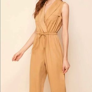 PLT Drawstring waist, Nude jumpsuit.